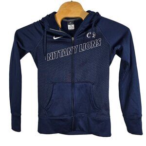 Nike Penn State Nittany‎ Lions Full Zip Sweat Jacket Small Unisex Blue High Neck